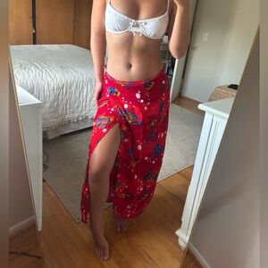 Wraparound skirt coverup